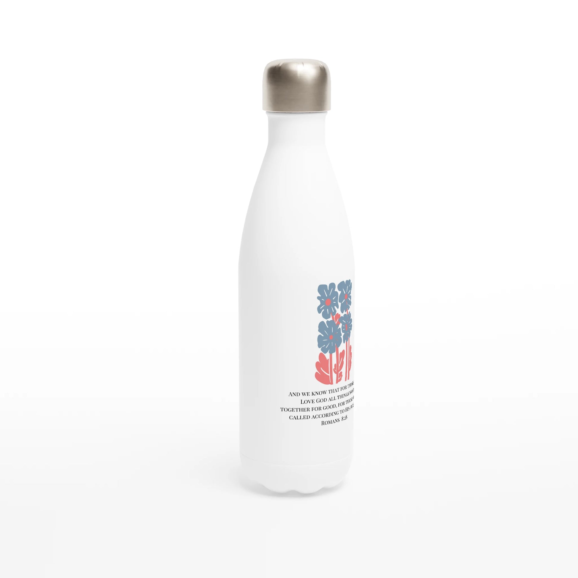 Romans 8:28 17oz Stainless Steel Water Bottle - MountZionGifts